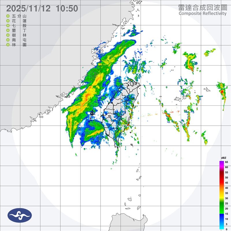 氣象署在今（12）天10:45發布豪雨特報。(圖/翻攝自氣象署)