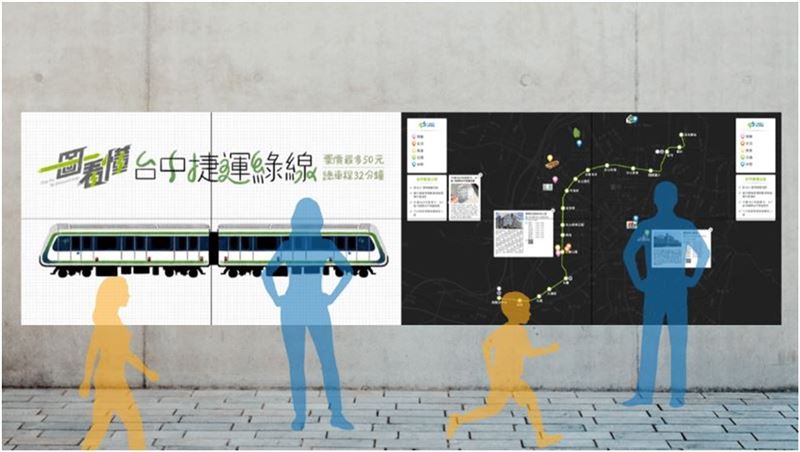台中捷運、台北捷運都已導入互動屏幕，靜候品牌虛位以待。（圖／翻攝自台中市政府網站https://www.taichung.gov.tw/2055913/post）