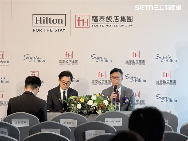 福泰飯店集團董事長廖炳燿（右）。（圖／記者李育道攝影）