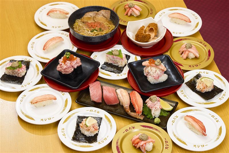 壽司郎「感蟹祭」集結松葉蟹、紅雪蟹、帝王蟹，帶來多款奢華壽司與限定料理。（圖／壽司郎提供）