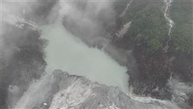 馬太鞍溪堰塞湖水位下降9.3公尺。（圖／林保署花蓮分署提供）