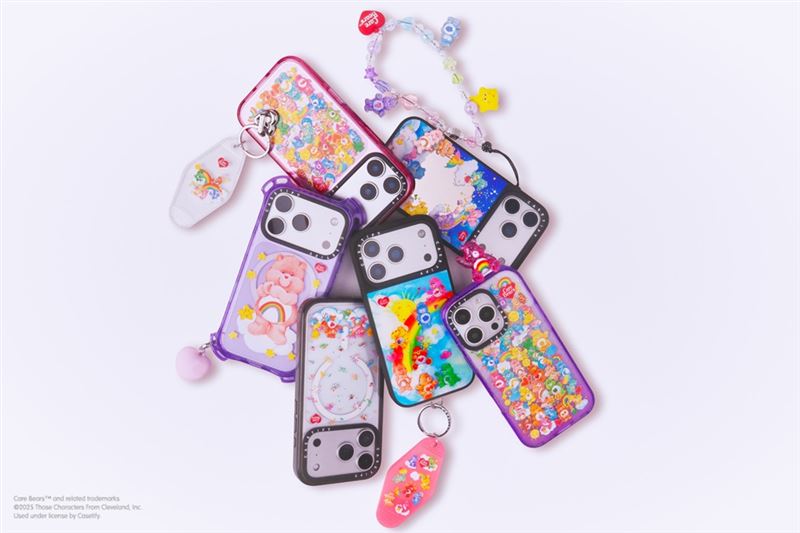 Care Bears x CASETiFY 聯名系列將可愛彩虹熊的活力與色彩帶入多樣電子配件中，邀粉絲開啟一場溫暖的回憶盛宴