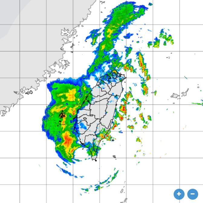鄭明典表示，鳳凰颱風外圍的強風受到地形影響後，可能會有多個「旋轉中心」出現。（圖／翻攝自中央氣象署）