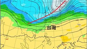 鄭明典在臉書分享最新天氣圖，直呼「這支槽線夠深！」（圖／翻攝自鄭明典臉書）