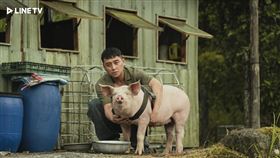  鄭人碩稱讚豬演員很敬業。（圖／LINE TV提供）
