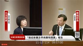 民進黨立委林月琴針對8旬婦人悶死腦麻兒的長照悲歌質詢，石崇良表態「我支持總統特赦」（圖／翻攝畫面）