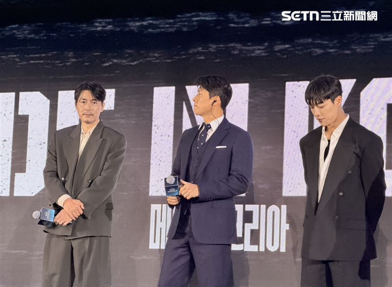 《韓國製造》由鄭雨盛（左起）、玄彬、禹棹奐主演。（圖／記者王培驊攝影）