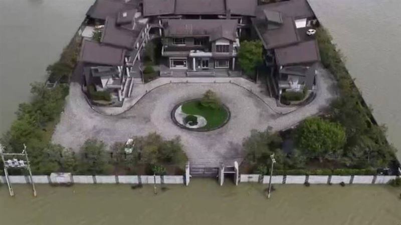 宜蘭超狂渡假行館！防水閘門擋大水空拍曝