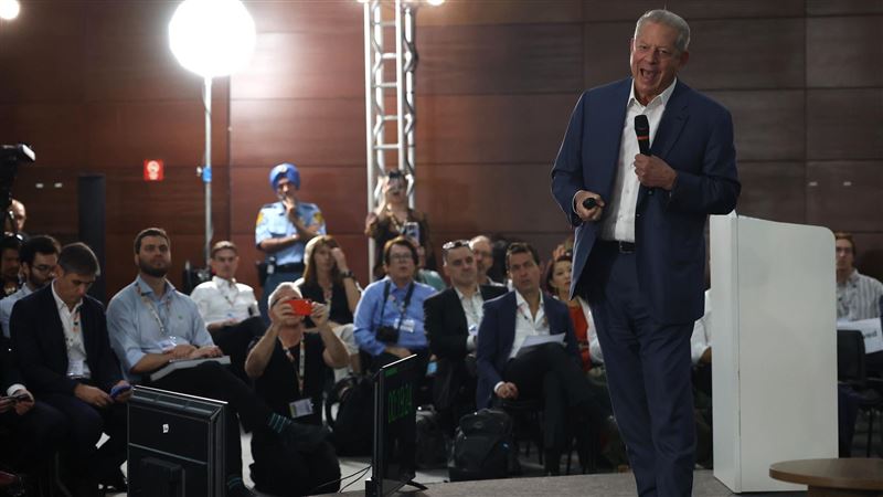 高爾在COP30上演講。（圖／翻攝自flickr by Cop30 Brasil Amaz&ocirc;nia）