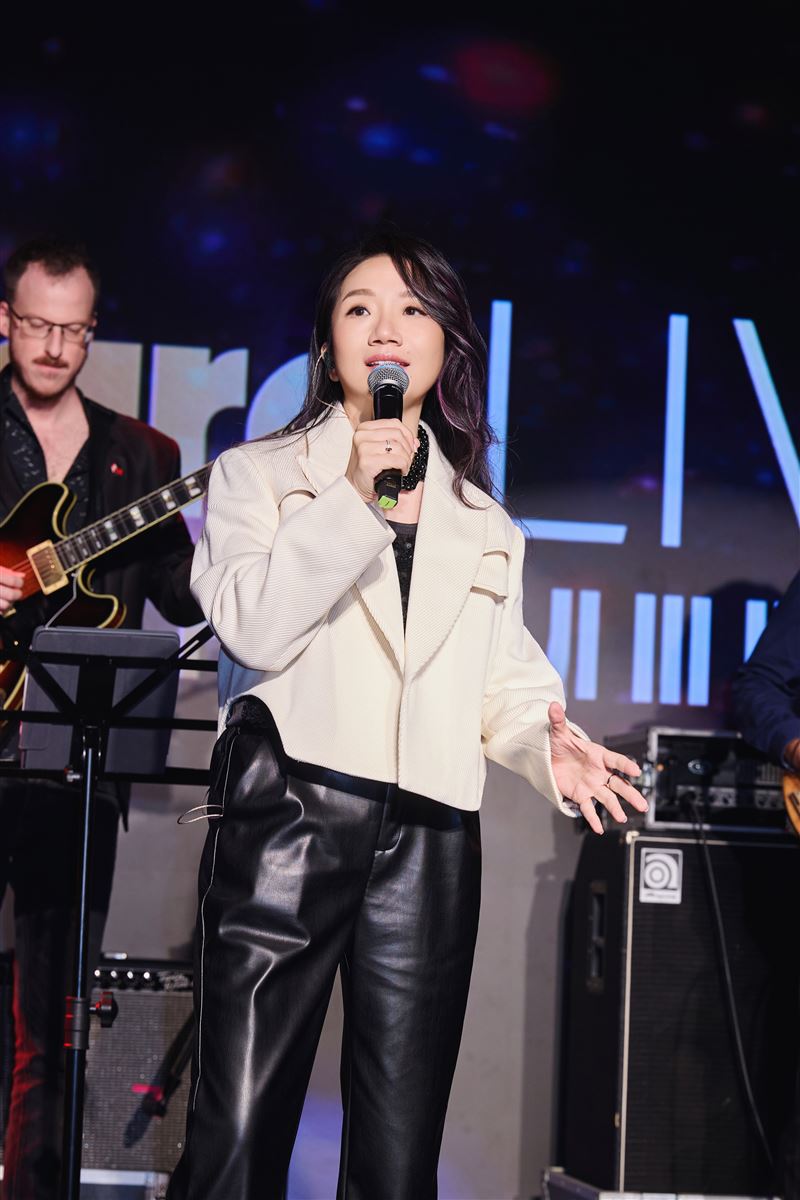 陶晶瑩現身主持音樂餐廳開箱活動。（圖／Billboard Live TAIPEI提供）