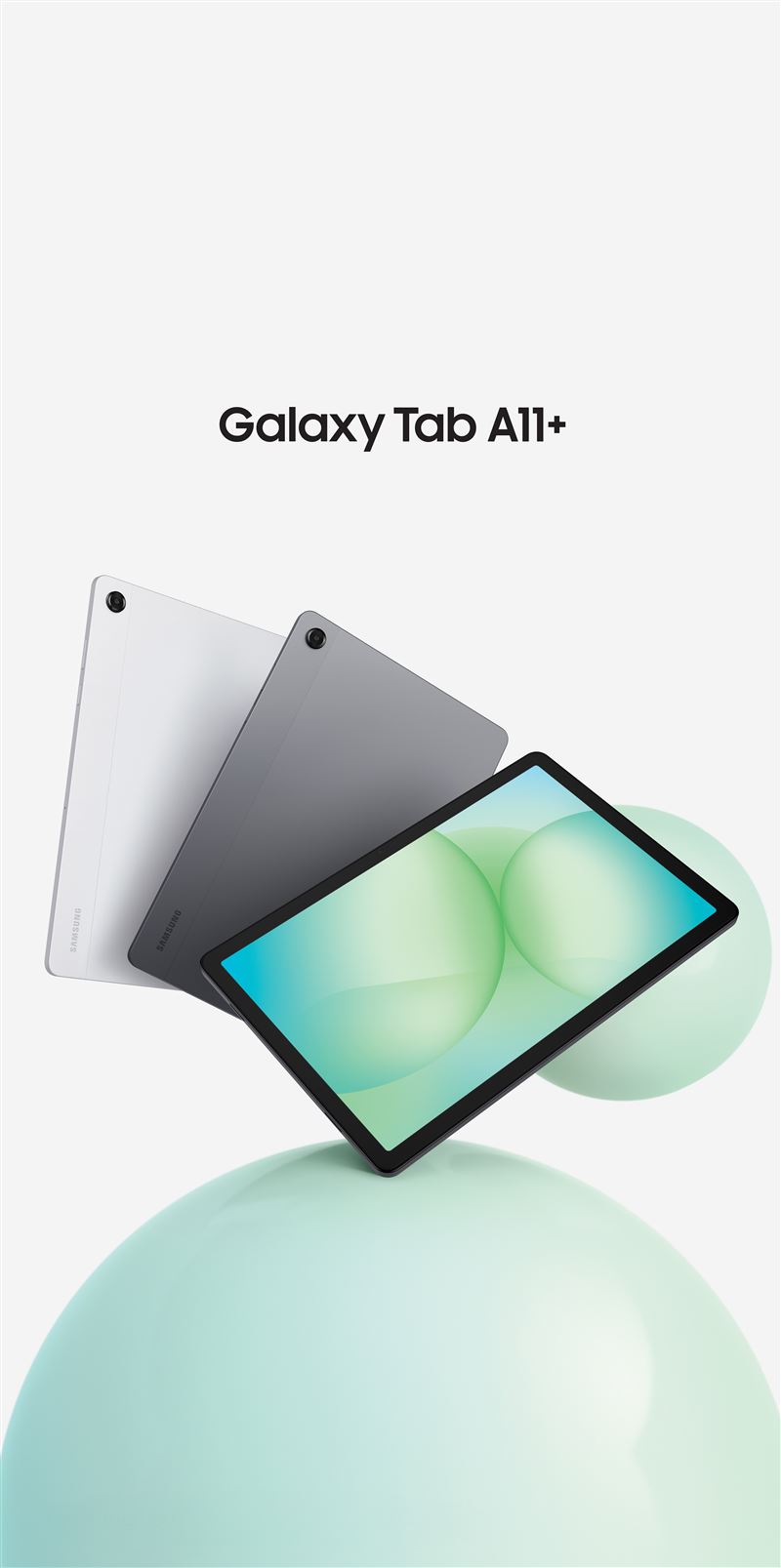 Galaxy Tab A11+提供新創灰、躍進銀兩種顏色，以及Wi-Fi與5G版本選擇