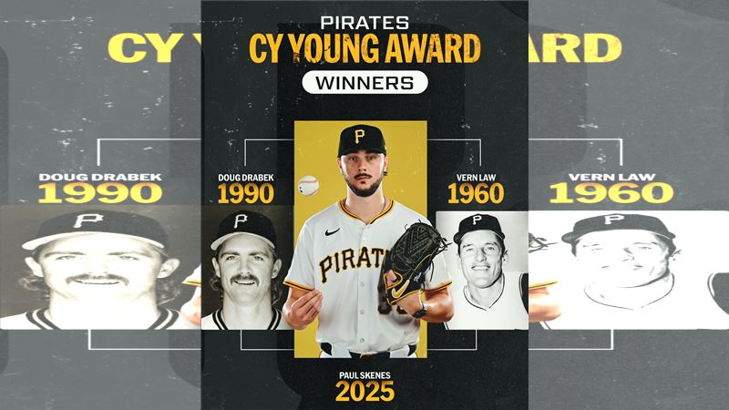 海盜王牌投手斯金斯（Paul Skenes）駁斥想去洋基傳聞。（圖／翻攝自MLB X）