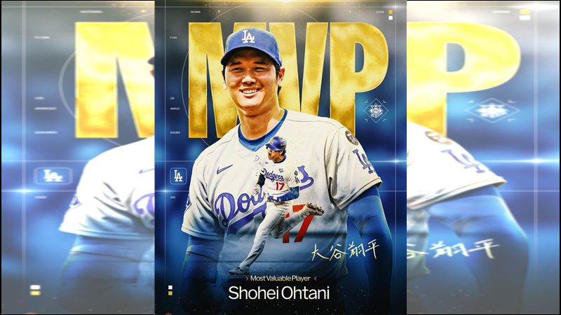 大谷翔平奪下生涯第4座MVP。（圖／翻攝自MLB X）