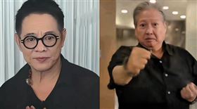 李連杰（左）、洪金寶（右）的健康狀況備受關注，洪金寶也被質疑是否和李連杰一樣入院換「設備」。（圖／翻攝自微博）