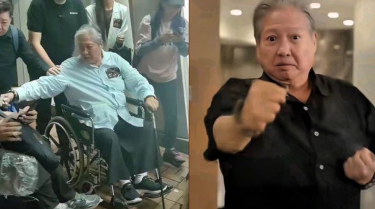 一代動作巨星洪金寶，曾被民眾拍到身形明顯消瘦，外出時多半需要坐輪椅代步，現今再出現以身龍活虎。（圖／翻攝自微博）