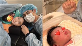 陳奕貼出與老婆、寶寶的合照。（圖／翻攝自臉書）