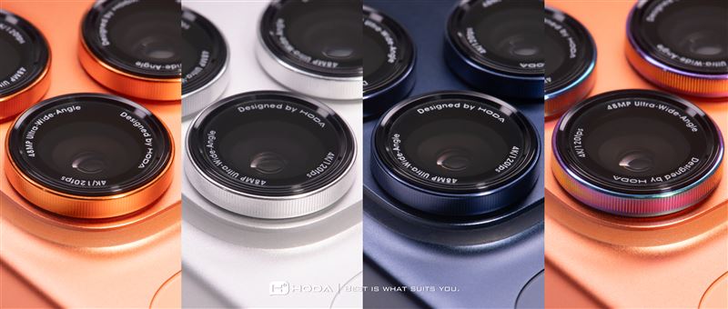 HODA為iPhone 17推出全新「藍寶石單眼視覺鏡頭保護貼」。（圖／HODA提供）