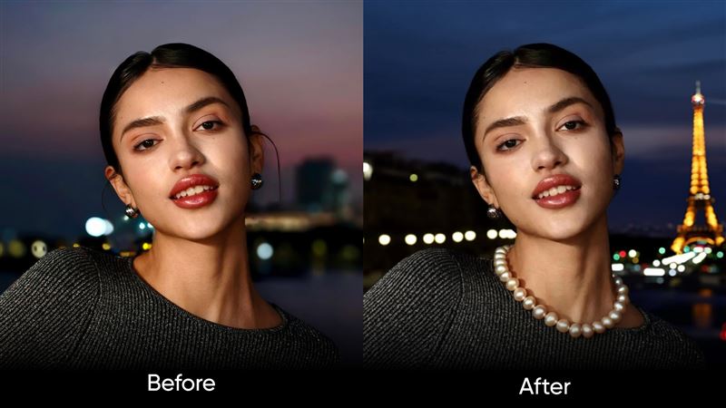 realme 15T內建「AI圖像精靈」，用戶透過語音或文字指令即可完成修圖