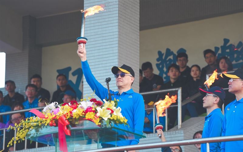 內政部次長吳堂安主持警大校運會開幕典禮。（圖／桃園電子報提供）