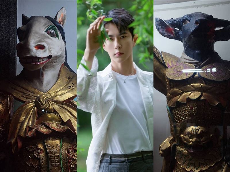 殺于朦朧兇手慘了！「陽間不行的陰間來」，城隍爺發火帶32部將抓惡人。圖左為馬面將軍、右為牛頭將軍。（圖／翻攝自IG @alanyu0615、記者鍾志鵬攝影）