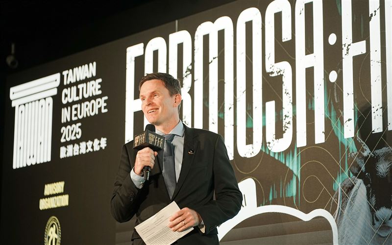 芬蘭商務辦事處 Lauri Raunio 大使致詞 。（圖／文總提供）