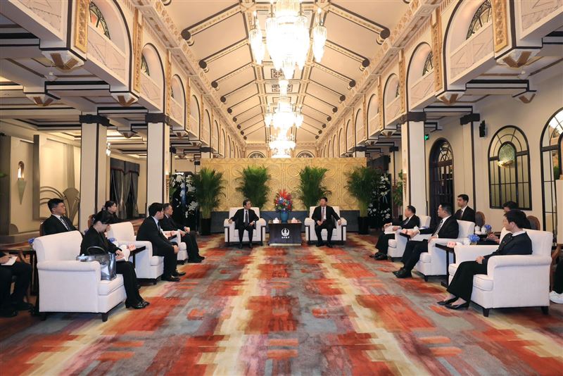 張榮恭副主席與中台辦主任宋濤會面（圖／國民黨提供）