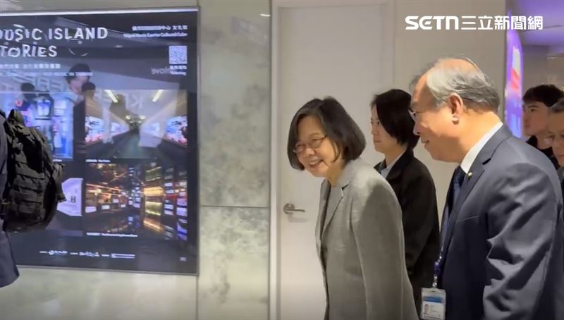 蔡英文訪歐行程圓滿結束，清晨抵台畫面曝光（圖／翻攝畫面）