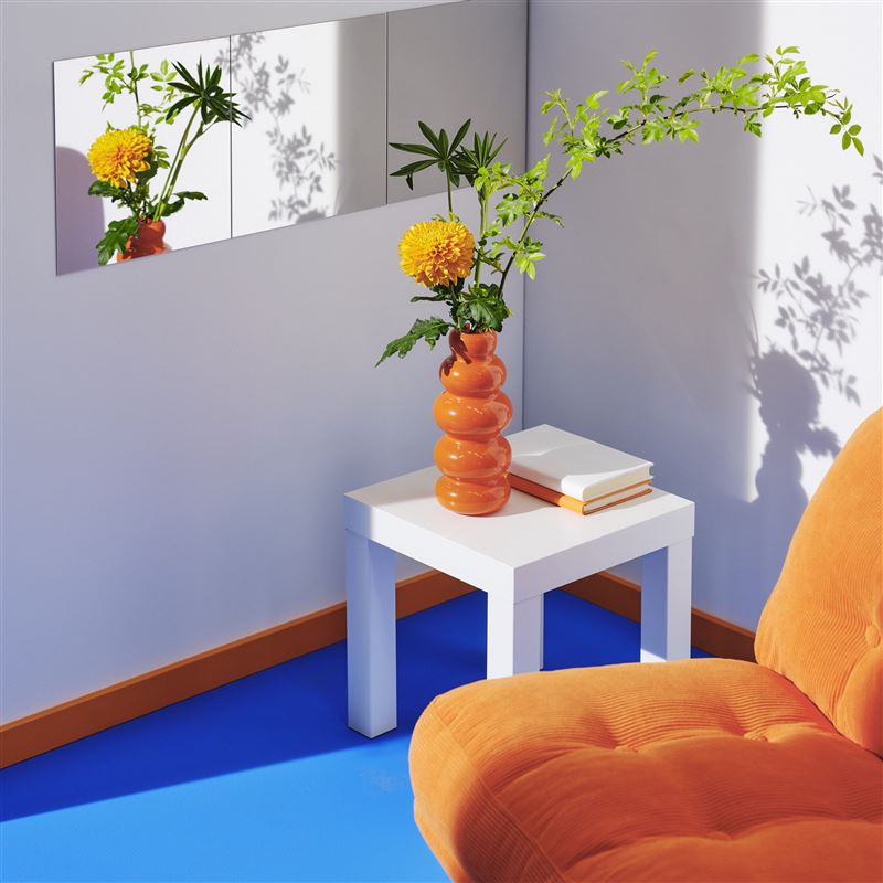 K&Auml;LLARHALS花瓶, 橘色, 26公分(圖／IKEA提供)