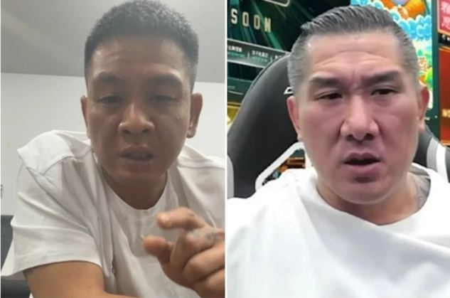 館長被昔日戰友、成吉思汗健身俱樂部元老級員工「大師兄」李慶元與高階主管小偉，開直播「毀滅式爆料」。（翻攝自李慶元臉書、館長YT）