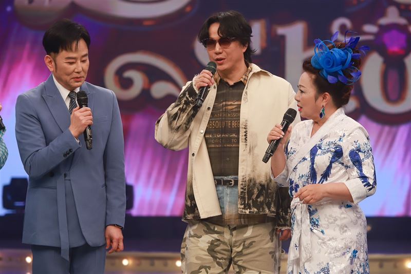 蕭煌奇（中）上白冰冰、陽帆節目。（圖／民視提供）