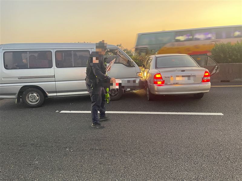 國道1號虎尾段驚傳死亡車禍。（圖／翻攝畫面）