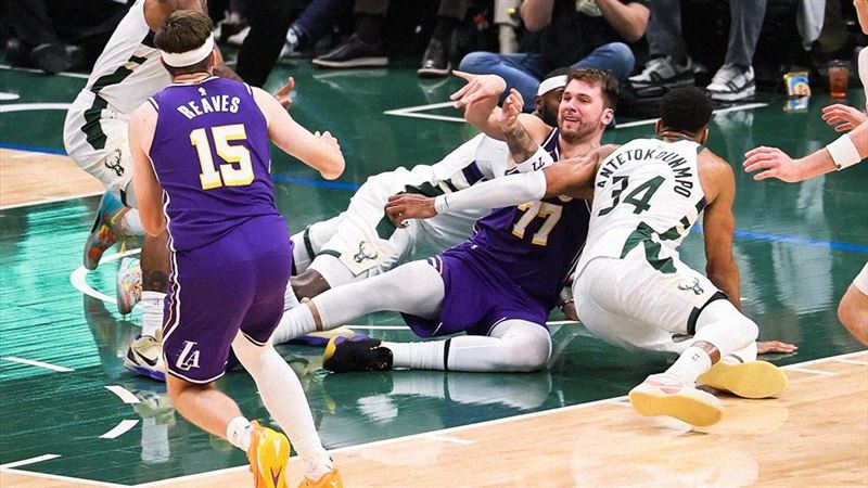 湖人隊東契奇（Luka Doncic）。（圖／翻攝自X平台 @Lakers）