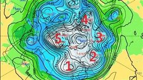 北極冷空氣南送台灣。（圖／鄭明典臉書）