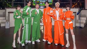 丘涵(左起)、黃鐙輝、邰智源、羅時豐、KID林柏昇、溫妮。 (圖／麥卡貝網路電視提供)