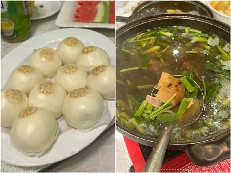 陸客表示，台灣酒家菜「魷魚螺肉蒜」，以及奶皇包都很棒。（圖／翻攝自小紅書）