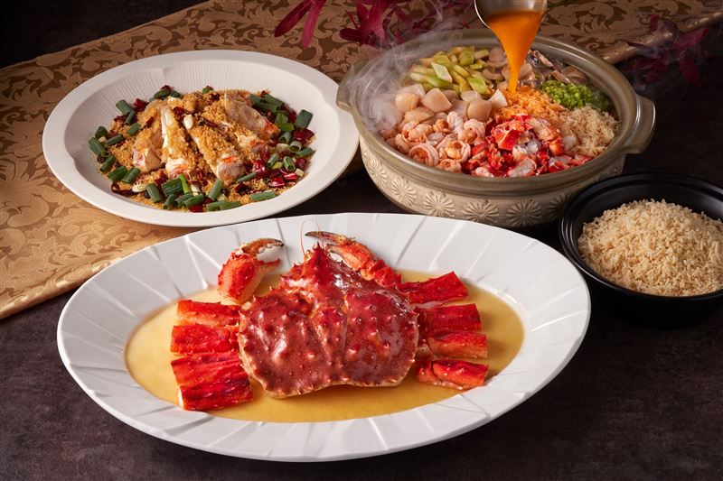 台北喜來登辰園極上蟹宴三品。（圖／飯店旅宿業者提供）