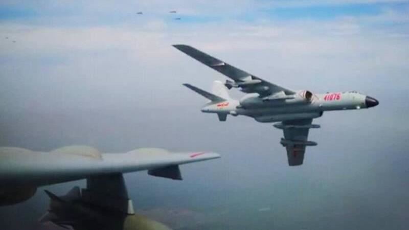 菲美日南海演習 共軍轟炸機同日南海巡航