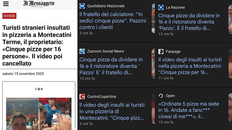 披薩店羞辱台灣客驚動市長，他曝「義大利媒體廣泛報導」。（圖／翻攝自義大利文臉書）
