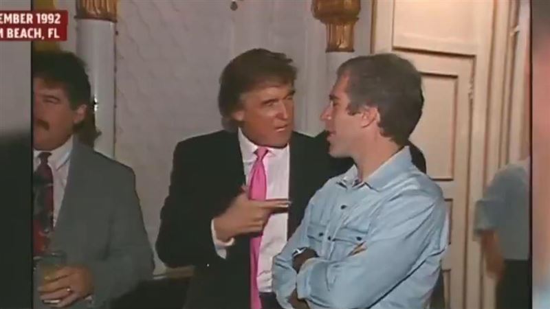 川普和艾普斯坦年輕時多次共同出席各種公開活動。（圖／翻攝畫面）