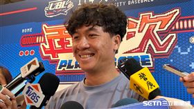 樂天桃猿隊長林立。（圖／記者張沛嘉攝影）
