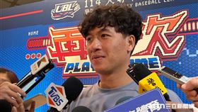 樂天桃猿隊長林立。（圖／記者張沛嘉攝影）