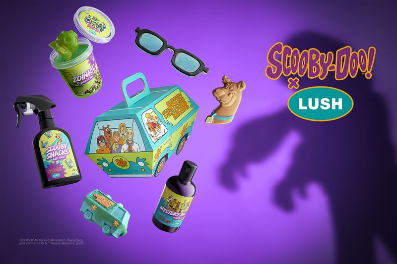 「狗狗史酷比 x LUSH」限定聯名系列。（圖／品牌業者提供）