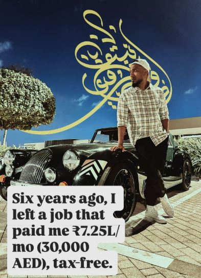 Google設計師分享，他捨棄了在阿拉伯聯合大公國、月薪3萬迪拉姆的高薪工作，回到印度老家發展。（圖／翻攝自IG@advinroynetto）