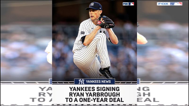 洋基用1年250萬美元合約簽回亞柏若（Ryan Yarbrough）。（圖／翻攝自X平台 @MLBONFOX）