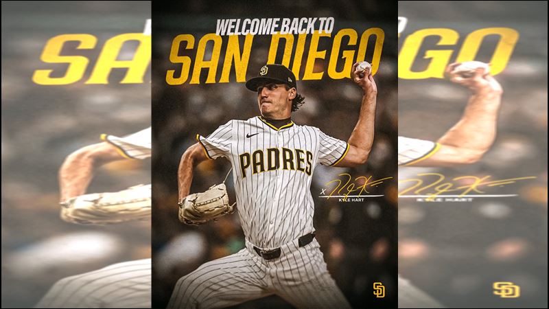 教士用1年120萬美元合約簽回左投哈特（Kyle Hart）。（圖／翻攝自教士 X）