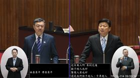 傅崐萁質詢卓榮泰。（圖／翻攝自國會頻道）