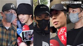 檢方針對被起訴的謝坤達、陳柏霖、修杰楷、廖允杰、張書偉等5名藝人，求刑2年8月。（合成圖／記者鄭孟晃、莊淇鈞攝影）