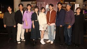 公視人生劇展《晚安，瑪卡龍》記者會（左起）導演黃鈺婷、演員舒偉傑、許乃涵、趙妮綺、許莉廷、林毓家、呂慕堯、導演王傳宗、製作人許菀倩。（圖／公視提供）