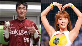 啾啾透露陳晨威每天都很認真在跟她聊天，並首度大方談到在一起的理由，「覺得他是一個細心、貼心的男生。」（圖／翻攝自樂天桃猿臉書、啾啾IG）