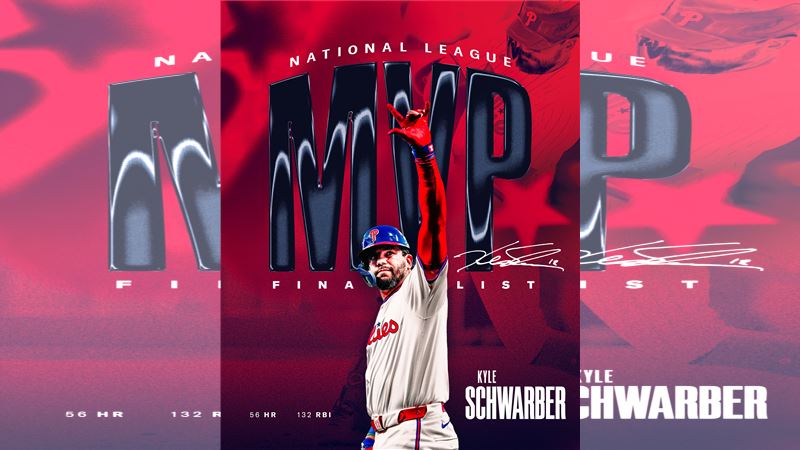 舒瓦伯（Kyle Schwarber）拒絕費城人提出的合格報價，正式成為自由球員。（圖／翻攝自費城人推特）